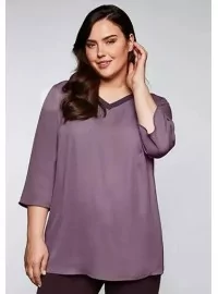 Sheego šifona tunika ar 3/4 garām piedurknēm