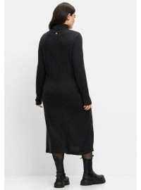 Sheego trikotāžas kleita ar kašmira audumu taisnā siluetā Sheego trikotāžas kleita ar kašmira audumu taisnā siluetā