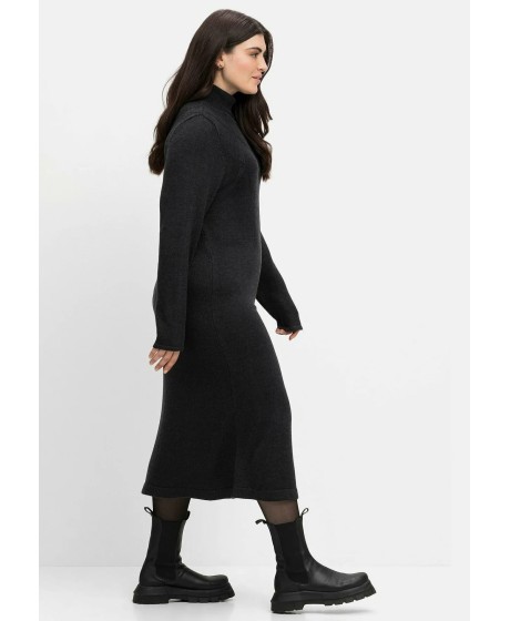 Sheego trikotāžas kleita ar kašmira audumu taisnā siluetā