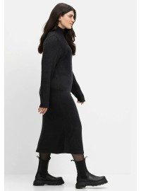 Sheego trikotāžas kleita ar kašmira audumu taisnā siluetā Sheego trikotāžas kleita ar kašmira audumu taisnā siluetā