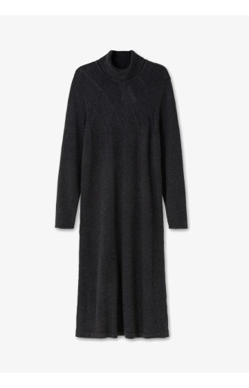 Sheego trikotāžas kleita ar kašmira audumu taisnā siluetā Sheego trikotāžas kleita ar kašmira audumu taisnā siluetā