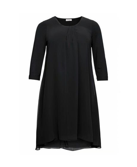 Sheego adīta kleita ar šifona augšējo slāni