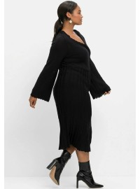 Trikotāžas Sheego kleita ar dziļu V veida izgriezumu Trikotāžas Sheego kleita ar dziļu V veida izgriezumu