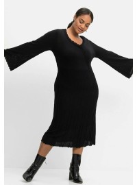 Trikotāžas Sheego kleita ar dziļu V veida izgriezumu Trikotāžas Sheego kleita ar dziļu V veida izgriezumu