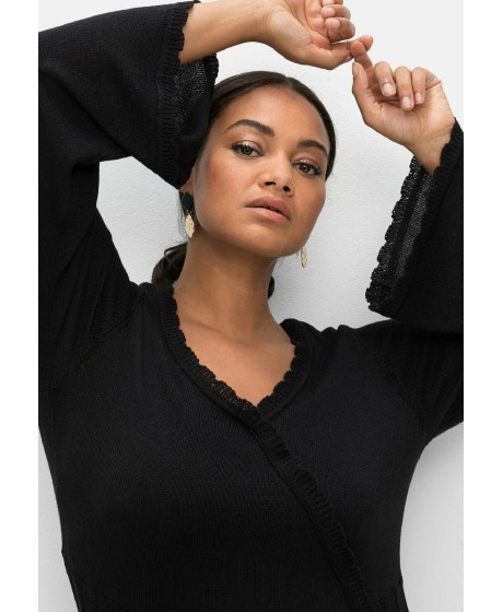 Trikotāžas Sheego kleita ar dziļu V veida izgriezumu