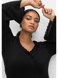 Trikotāžas Sheego kleita ar dziļu V veida izgriezumu Trikotāžas Sheego kleita ar dziļu V veida izgriezumu