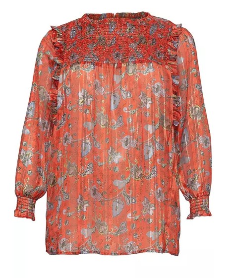 Sheego šifona tunika ar garām piedurknēm