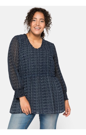 Sheego divslāņu šifona tunika