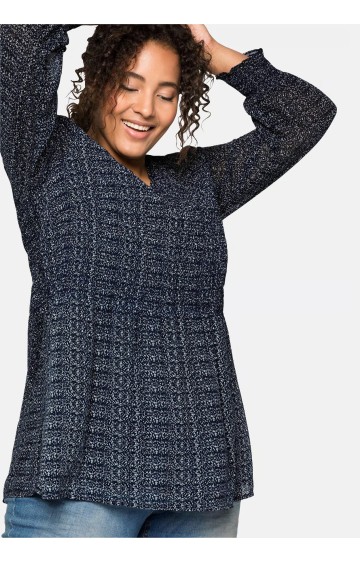 Sheego divslāņu šifona tunika