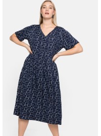 Sheego adīta kleita ar īsām piedurknēm