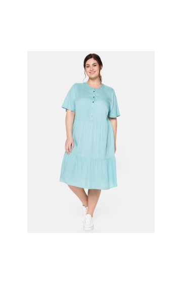 Sheego viskozes kleita ar īsām piedurknēm