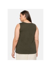 Trikotāžas blūze bez piedurknēm Sheego