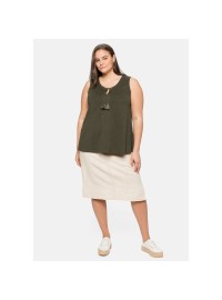 Trikotāžas blūze bez piedurknēm Sheego