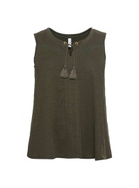 Trikotāžas blūze bez piedurknēm Sheego