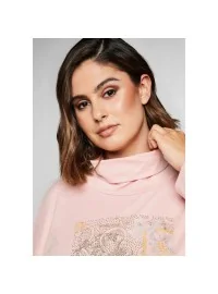 Sheego adīta blūze ar augstu apkakli