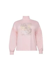 Sheego adīta blūze ar augstu apkakli