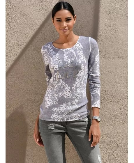 ALBA MODA kašmira džemperis-blūze