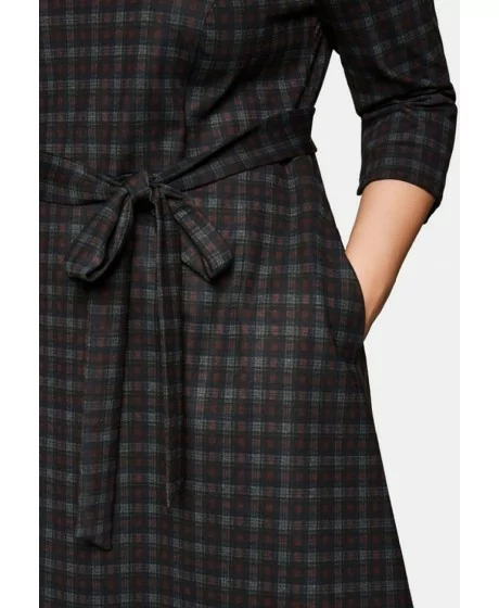 Sheego rūtaina kleita ar sānu kabatām