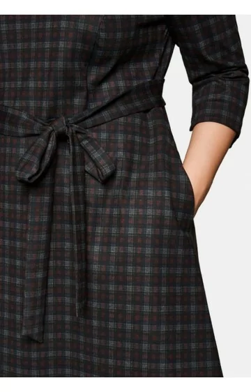 Sheego rūtaina kleita ar sānu kabatām