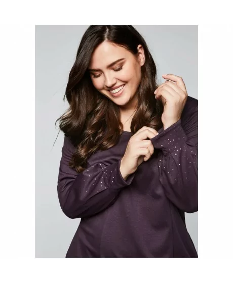 Sheego adīta kleita ar garām piedurknēm