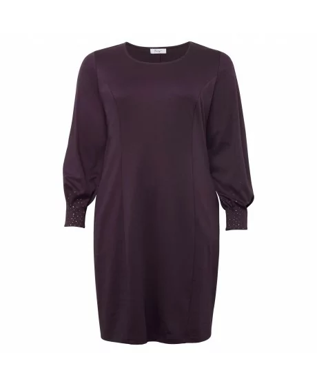 Sheego adīta kleita ar garām piedurknēm