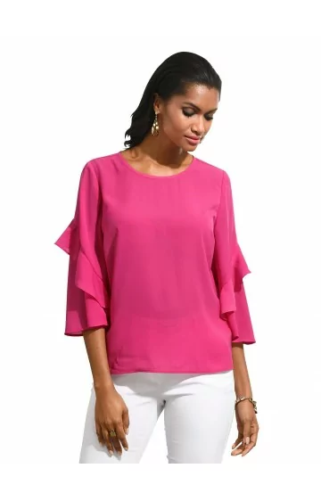 ALBA MODA blūze ar daļēji garām zvanveida piedurknēm