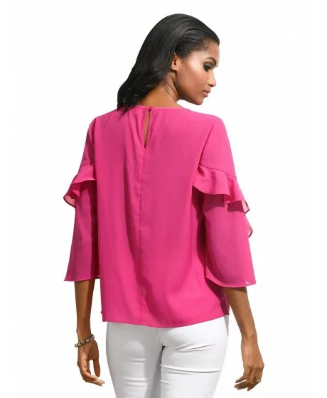 ALBA MODA blūze ar daļēji garām zvanveida piedurknēm