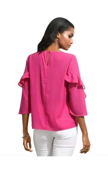 ALBA MODA blūze ar daļēji garām zvanveida piedurknēm