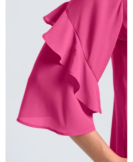 ALBA MODA blūze ar daļēji garām zvanveida piedurknēm