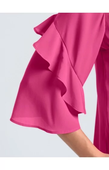 ALBA MODA blūze ar daļēji garām zvanveida piedurknēm