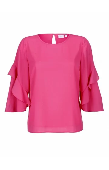 ALBA MODA blūze ar daļēji garām zvanveida piedurknēm