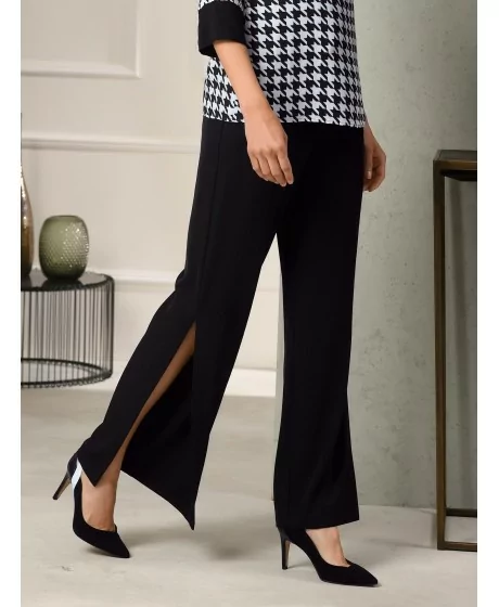 Garas, elegantas ALBA MODA bikses ar lieliem šķēlumiem