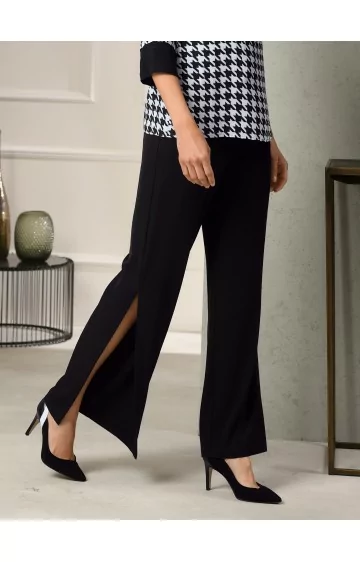 Garas, elegantas ALBA MODA bikses ar lieliem šķēlumiem