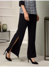 Garas, elegantas ALBA MODA bikses ar lieliem šķēlumiem