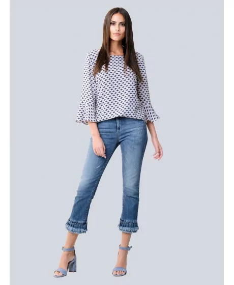 7/8 garuma tievas formas džinsi ALBA MODA