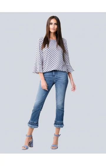 7/8 garuma tievas formas džinsi ALBA MODA