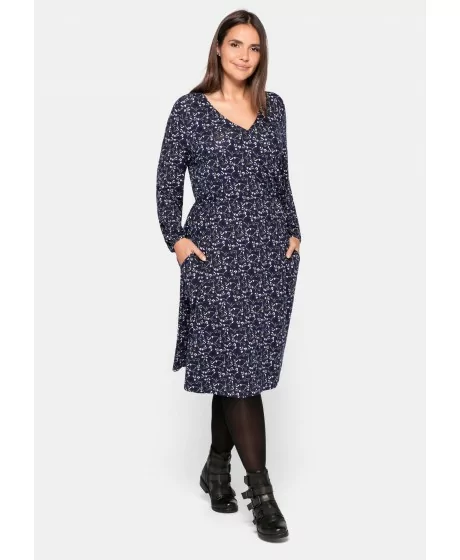 Trikotāžas kleita ar garām piedurknēm un garām piedurknēm no Sheego - 2