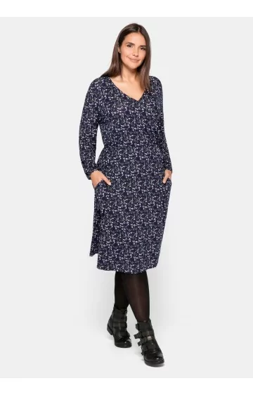 Trikotāžas kleita ar garām piedurknēm un garām piedurknēm no Sheego - 2