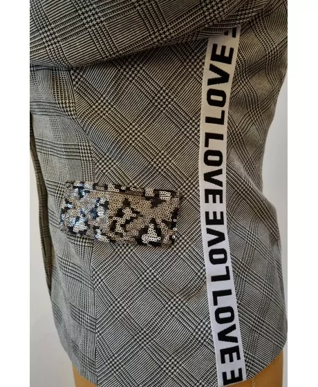 AMY VERMONT rūtaina adīta jaka