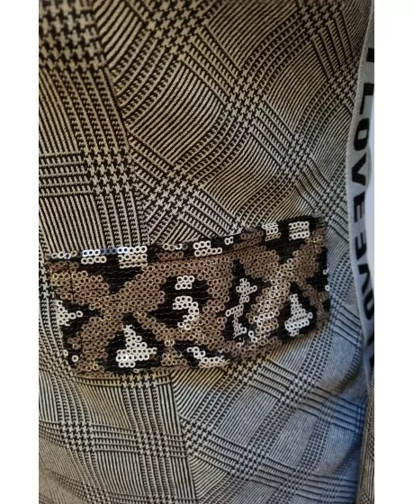 AMY VERMONT rūtaina adīta jaka