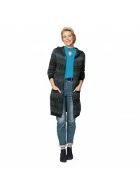 MONA žakarda adīts kardigāns ar kapuci un kabatām