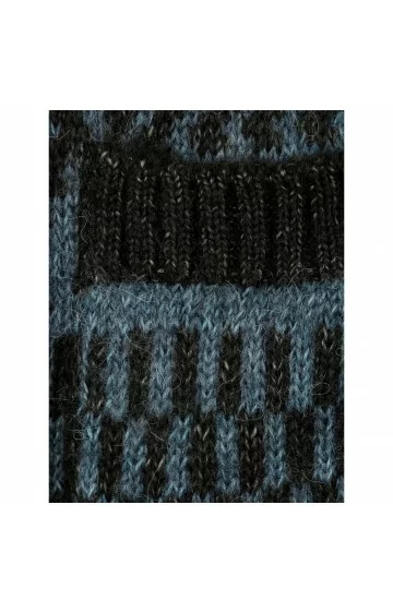 MONA žakarda adīts kardigāns ar kapuci un kabatām