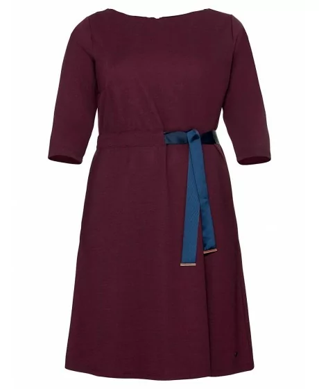 Sheego adīta kleita ar kontrastējošas krāsas siksnu Sheego - 5