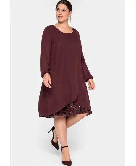 Daudzslāņaina zvana formas kleita Sheego