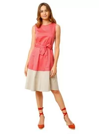 Divu toņu AMY VERMONT kokvilnas kleita