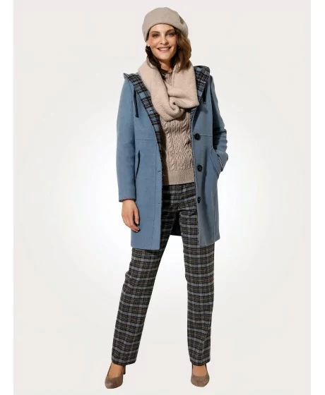 Vilnas mētelis ar kapuci MONA - 3