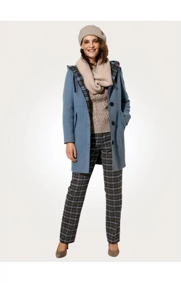 Vilnas mētelis ar kapuci MONA - 3