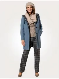 Vilnas mētelis ar kapuci MONA - 3