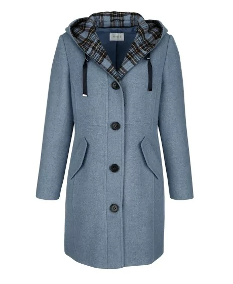 Vilnas mētelis ar kapuci MONA - 5