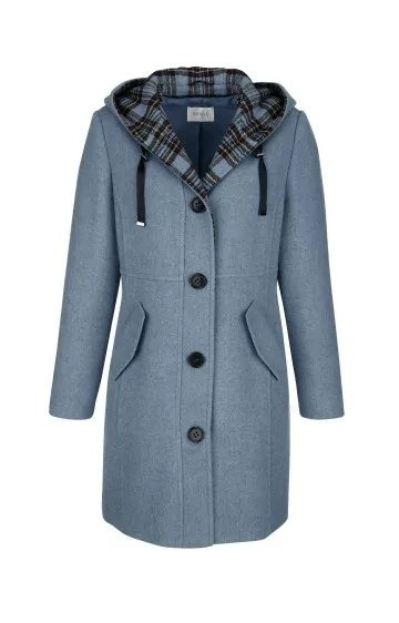 Vilnas mētelis ar kapuci MONA - 5